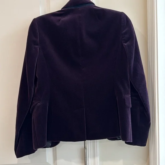 J Crew plum velvet blazer size 0 - Picture 5 of 5
